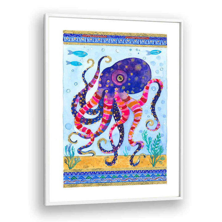 COLORFUL OCTOPUS , BEACH PAINTINGS
