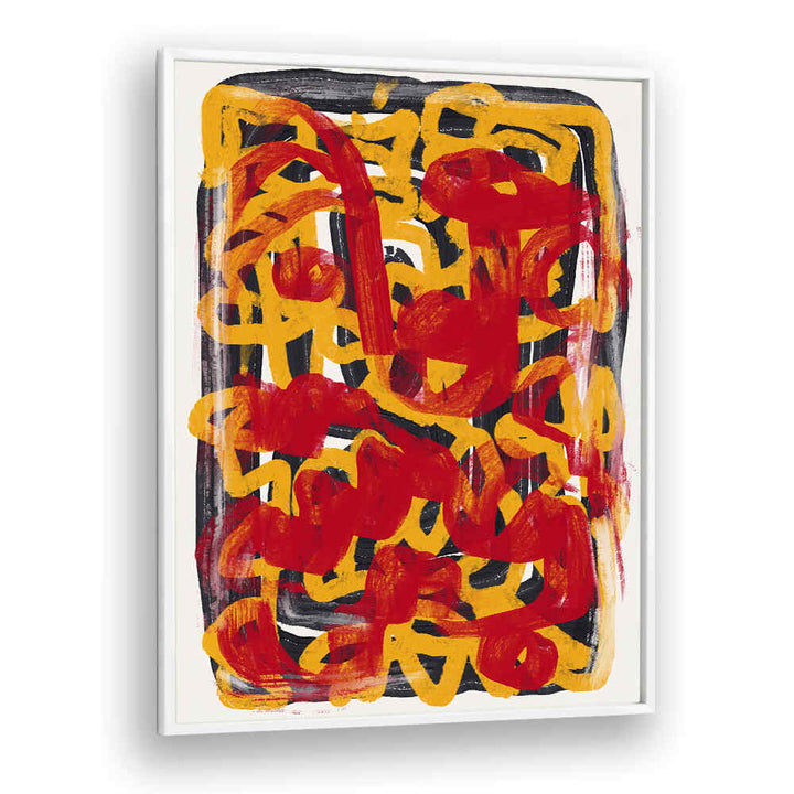 YELLOW DOTTED RED , ABSTRACT PAINTINGS