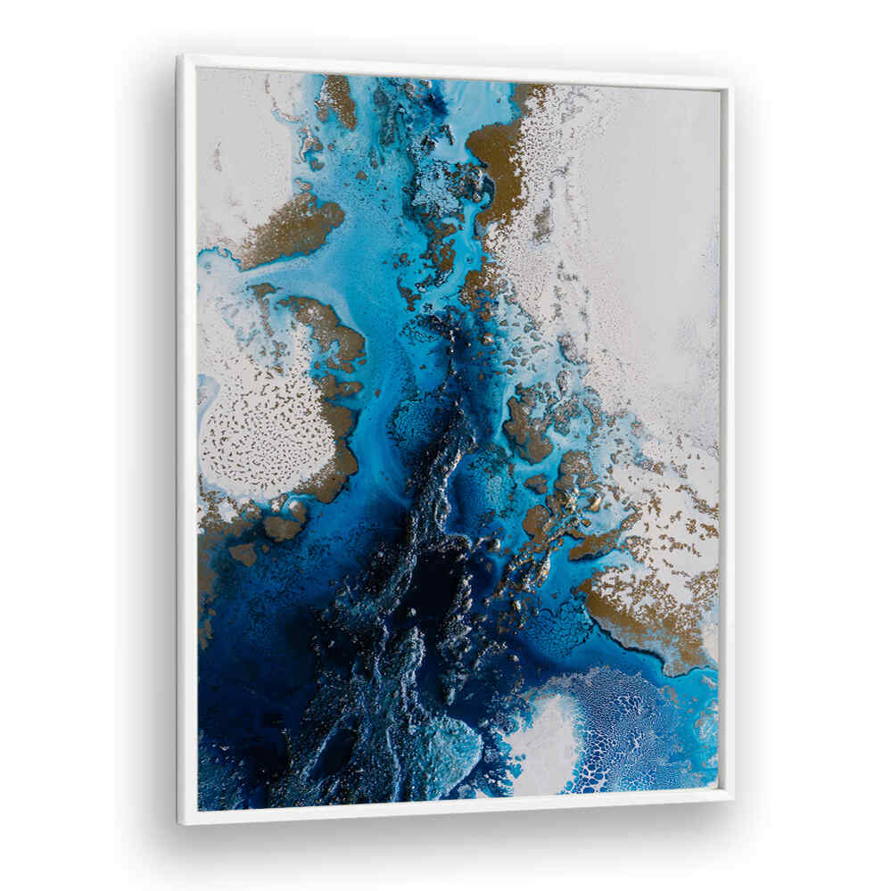 Vibrant NAVY INSPIRED, ABSTRACT PAINTINGS featuring deep blue hues and striking designs to enhance any space.