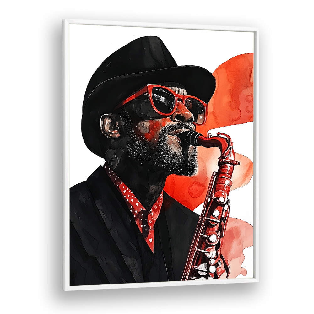 SAXOPHONIST MUSIC ART , MUSIC POSTERS
