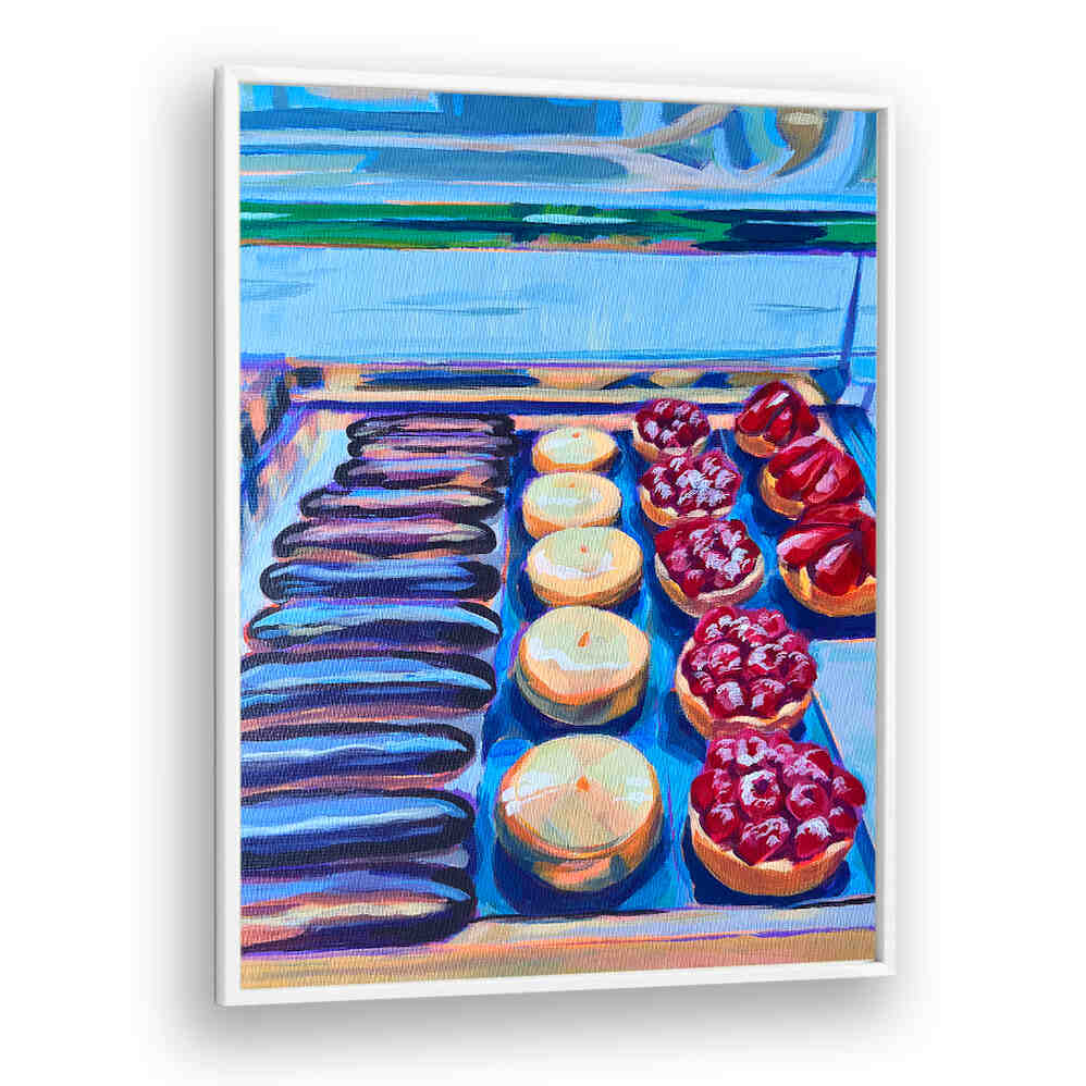 Framed French pastry display, PÂTISSERIE , KITCHEN POSTERS for elegant bakery-style kitchen decor