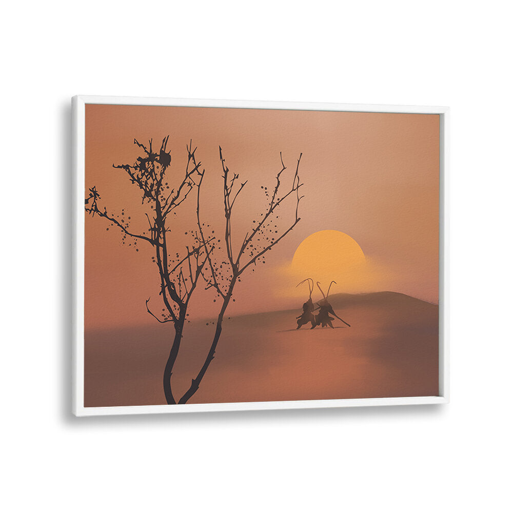 SUNSET OVER A VIVID , LANDSCAPE PAINTINGS