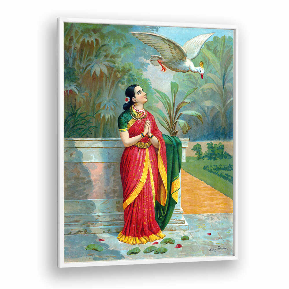 HAUNSA DAMAYANTI SANWADA , INDIAN ART PAINTINGS