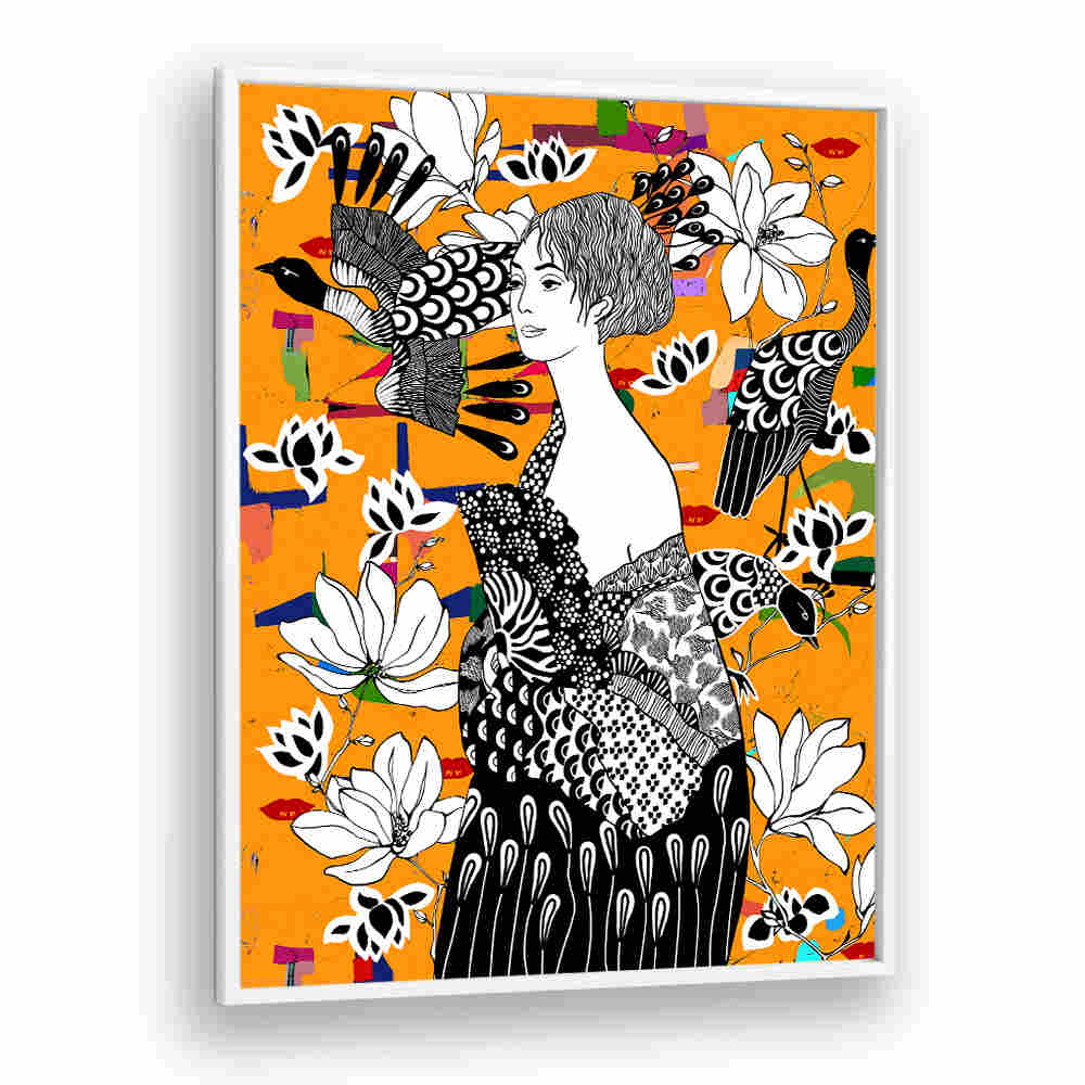 DAME MIT FÄCHER , PORTRAITS & FIGURATIVE ILLUSTRATIONS