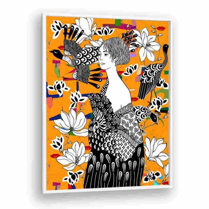 DAME MIT FÄCHER , PORTRAITS & FIGURATIVE ILLUSTRATIONS