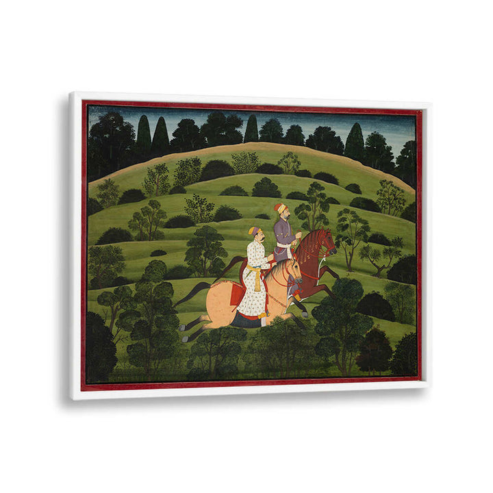 RIDERS THROUGH THE VERDANT HILLS , INDIAN ART PAINTINGS
