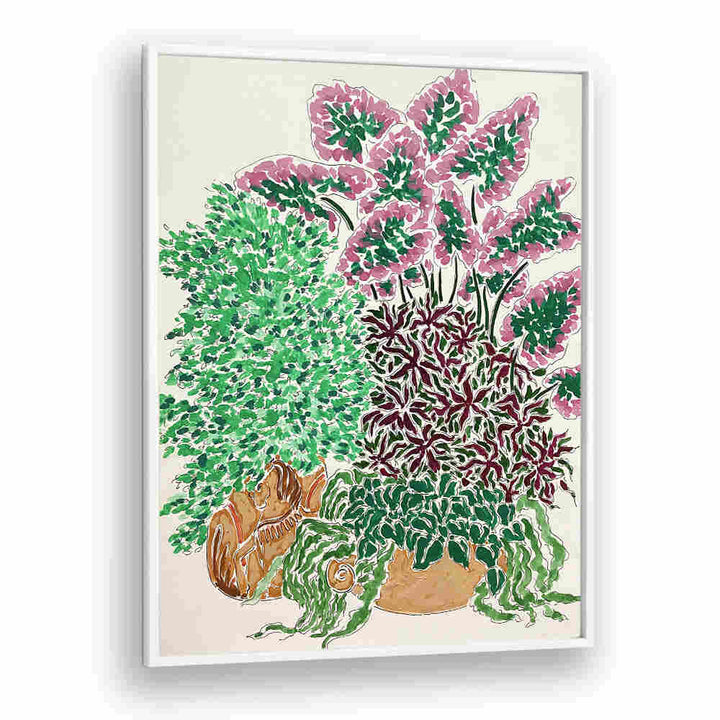 MONSOON FRONTYARD , FLORAL FLOWER PAINTINGS