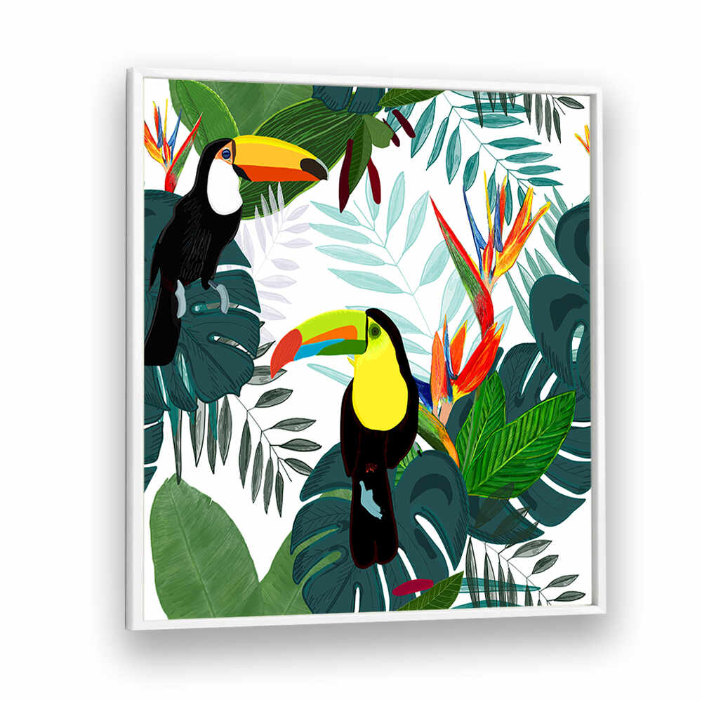 TAUCAN AND BIRD OF PARADISE , ANIMAL PAINTINGS