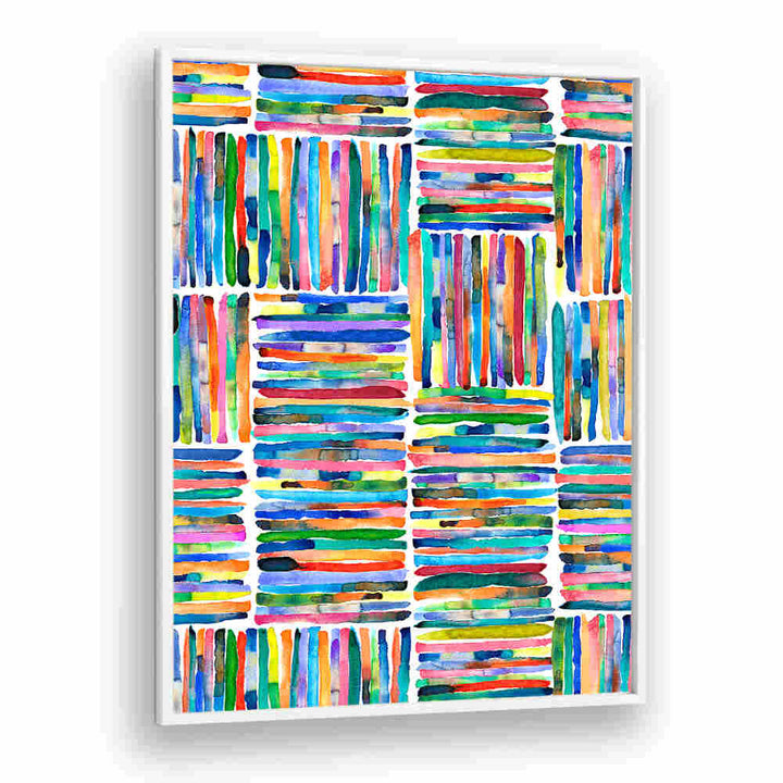 WATERCOLOR COLORFUL HANDPAINTED STRIPES , ABSTRACT PAINTINGS