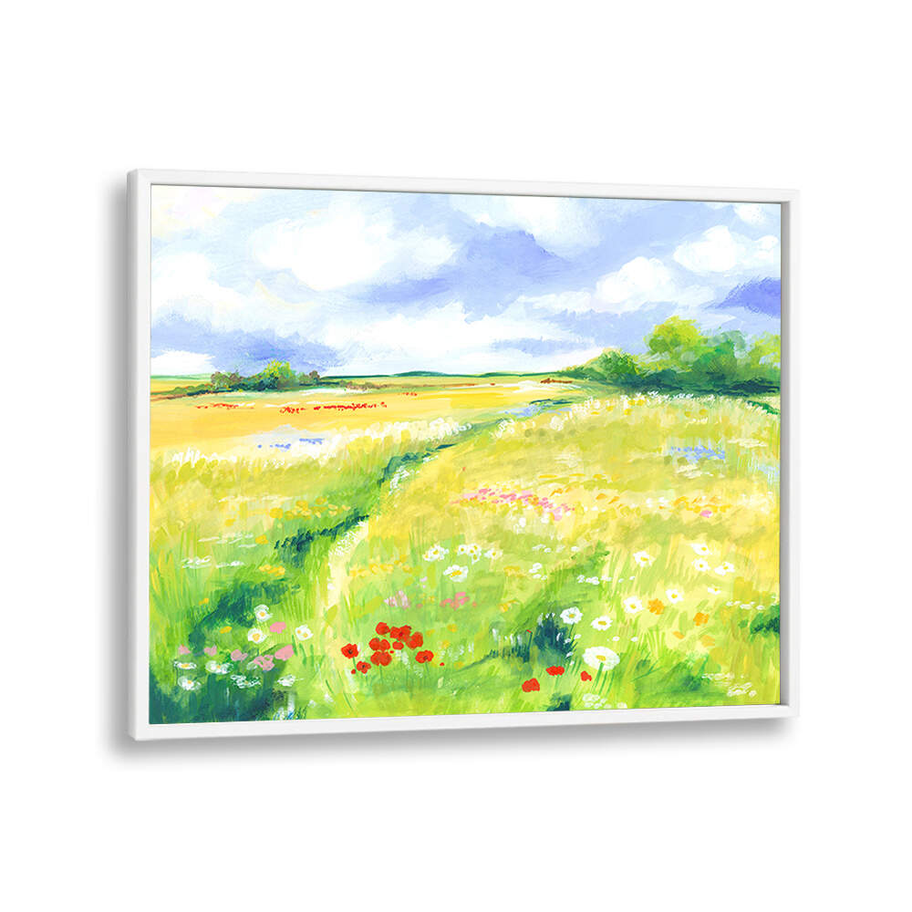 WILDFLOWER MEADOW , LANDSCAPE PAINTINGS