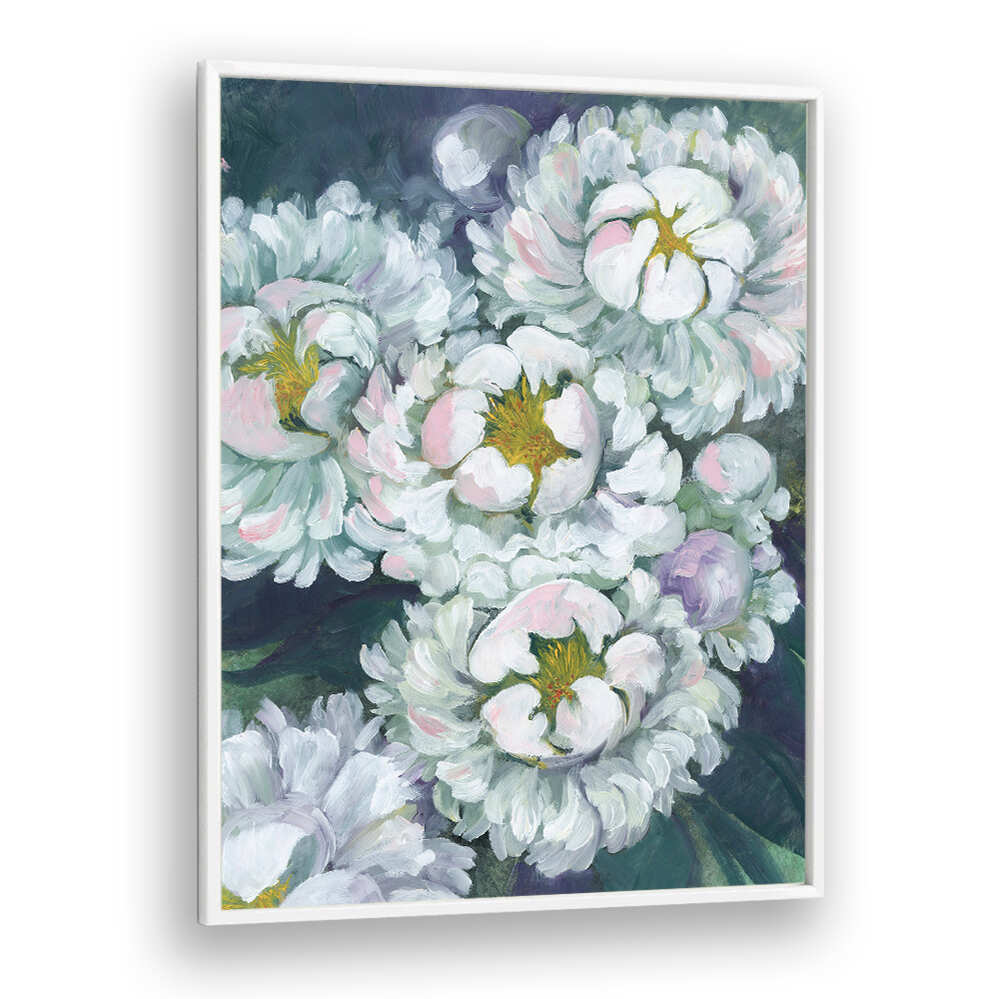 WILLOH PAINTERLY PEONIES , FLORAL FLOWER PAINTINGS