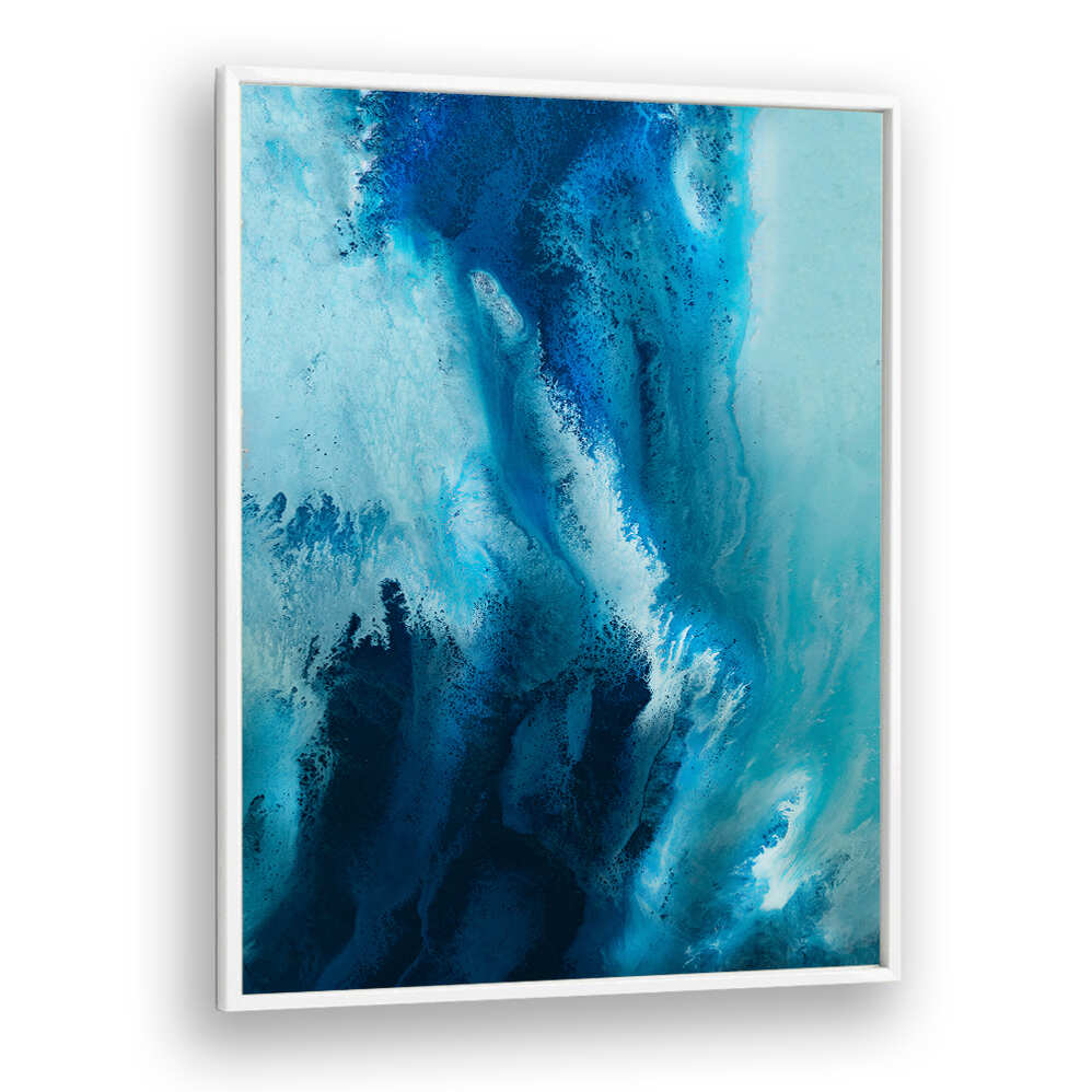 Vibrant blue tones in HAMPTONS, ABSTRACT PAINTINGS bring creativity and sophistication to your living space.