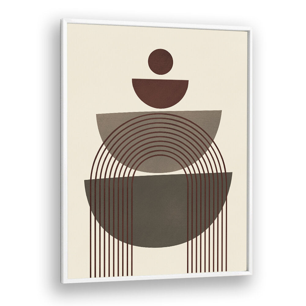 BROWN GEOMETRICAL SHAPE , BOHO ART PAINTINGS