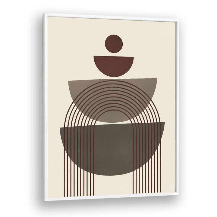 BROWN GEOMETRICAL SHAPE , BOHO ART PAINTINGS