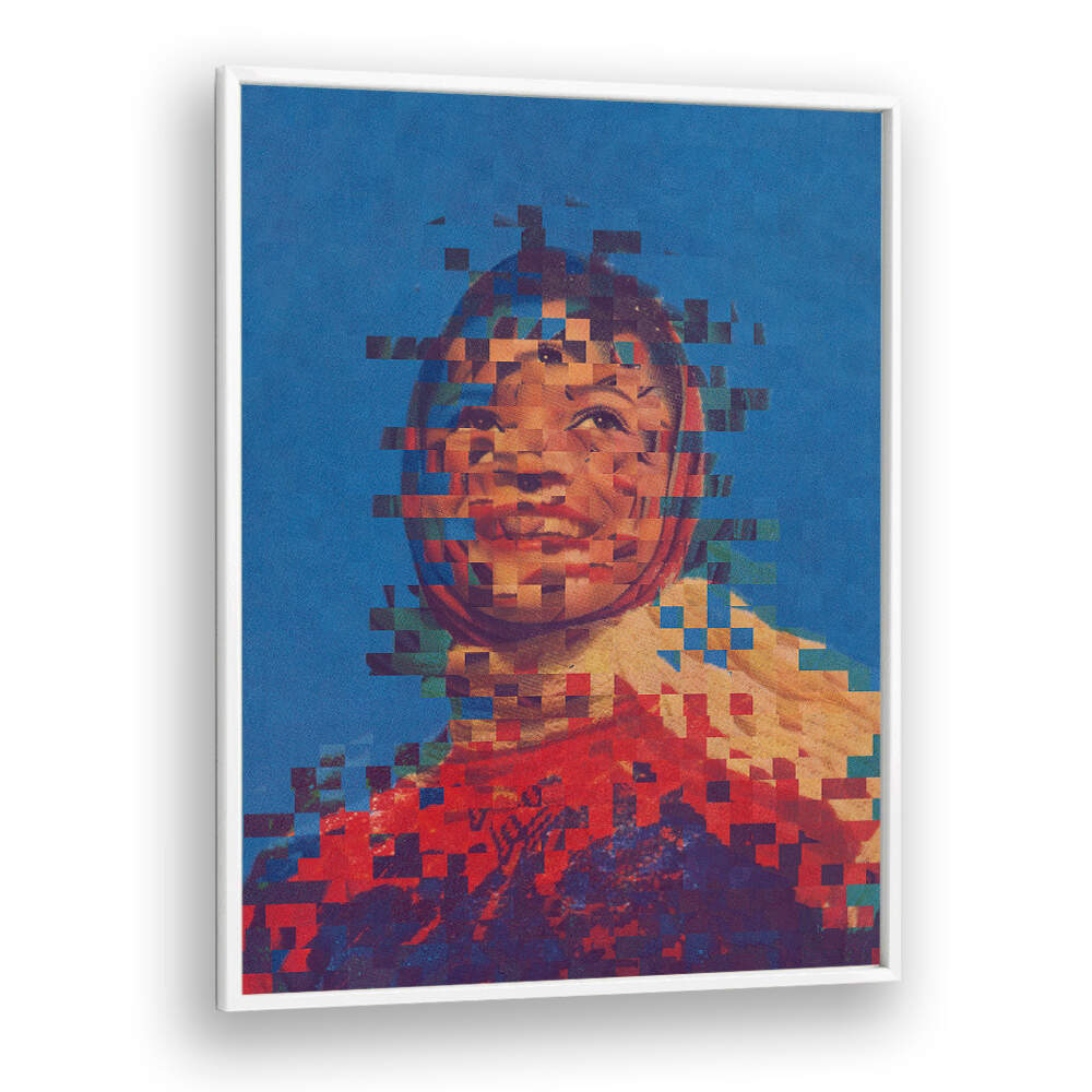 Colorful surreal art print featuring a smiling face, part of THE ONE, SURREAL ART PRINTS collection.