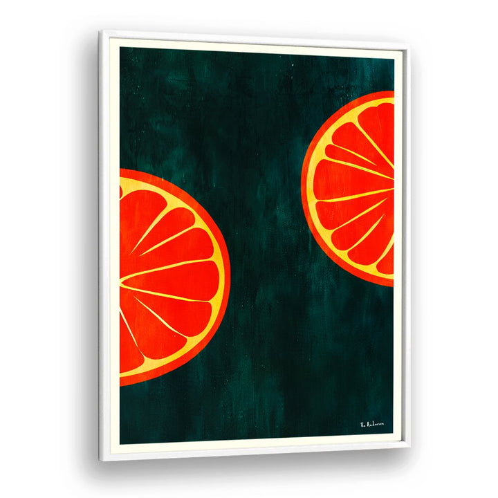 Brighten your space with YOU AND ME, KITCHEN POSTERS, featuring vibrant orange slices on a dark background.