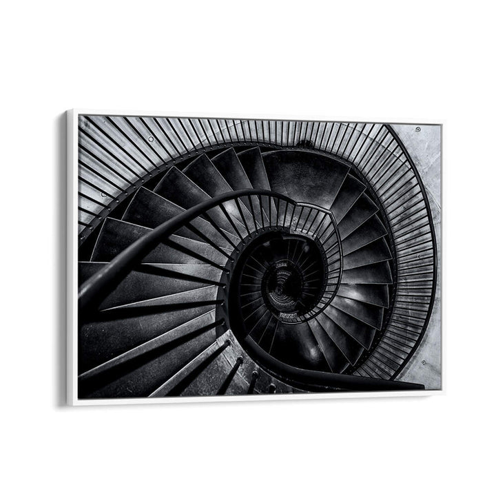 BLACK & WHITE SPIRAL STAIRCASE