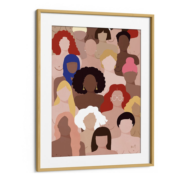 Who Run The World, Maja Tomjanovic Art Artwork in Oak Wood Frame With Mount