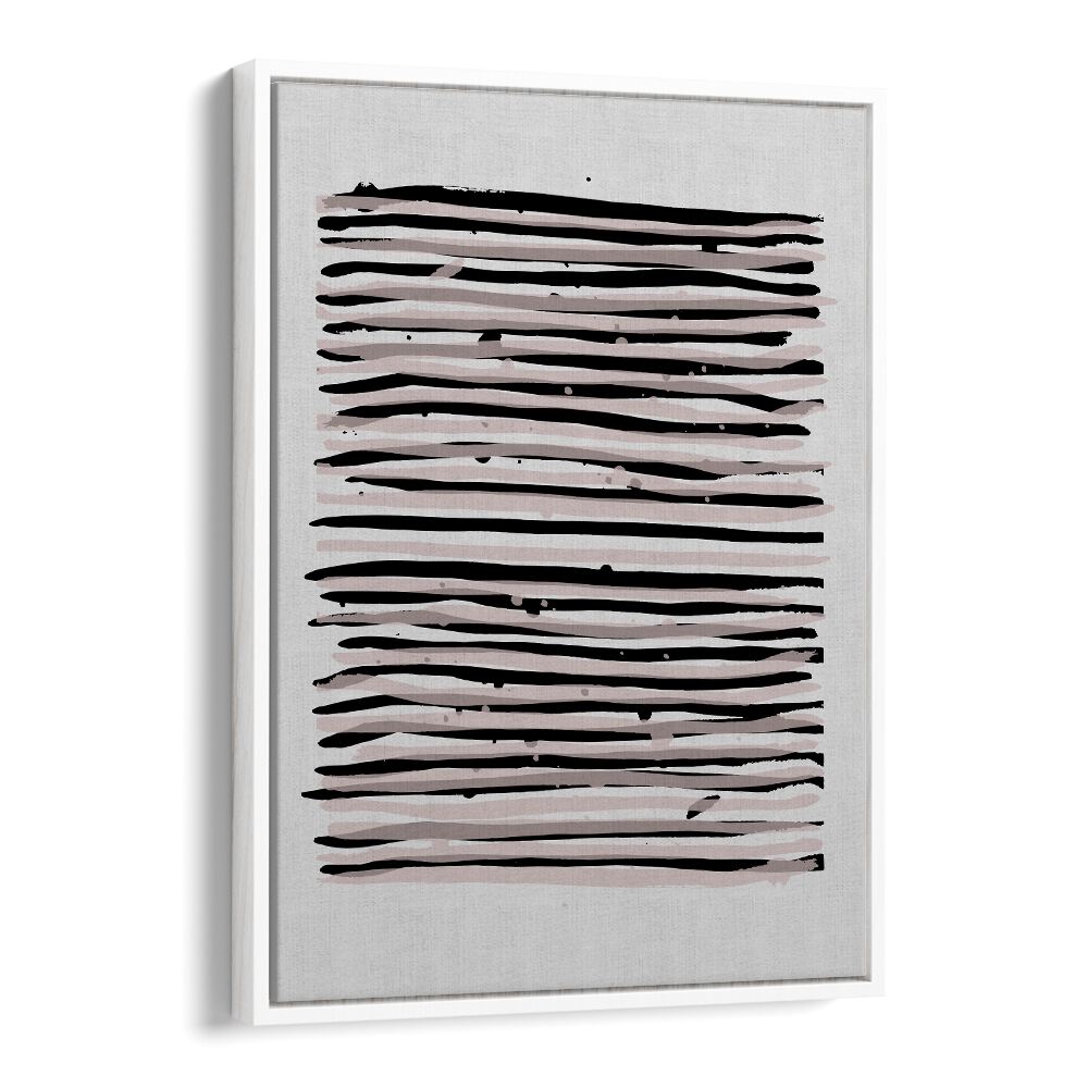 Wholeness In Pieces II By Mareike Bohmer Abstract art painting Artwork in White Floater Frame
