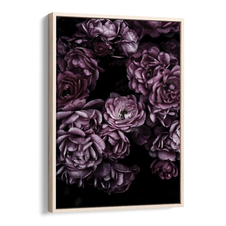 Wild Roses By Mareike Bohmer Abstract Art Artwork in Oak Wood Floater Frame
