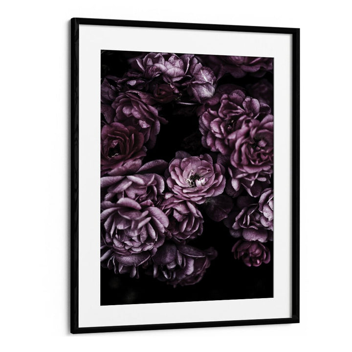 Wild Roses By Mareike Bohmer Abstract Art Artwork in Black Frame With Mount
