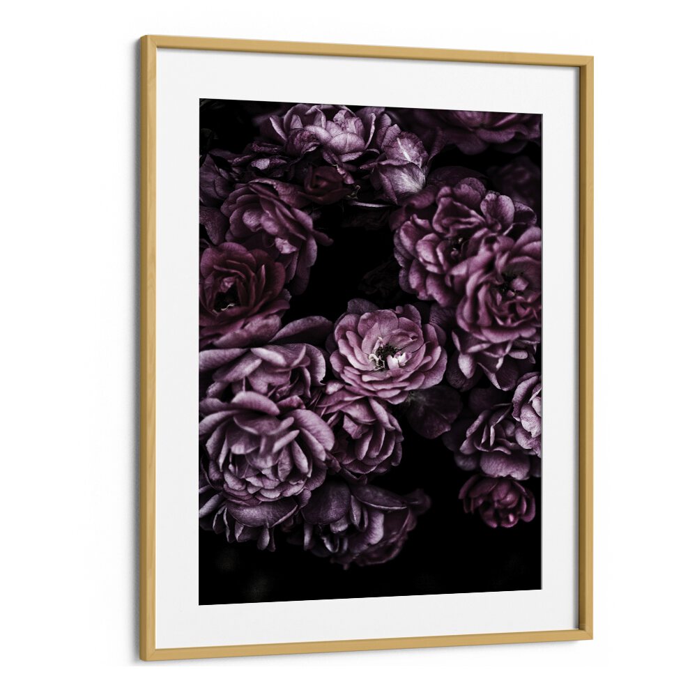 Wild Roses By Mareike Bohmer Abstract Art Artwork in Oak Wood Frame With Mount
