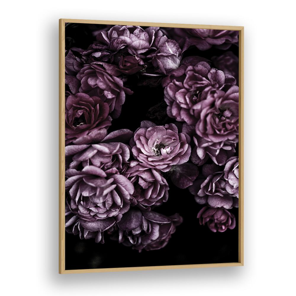 Wild Roses By Mareike Bohmer Abstract Art Artwork in Oak Wood Plain Frame
