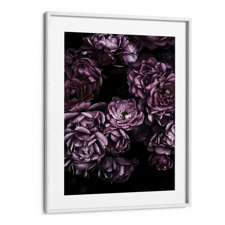 Wild Roses By Mareike Bohmer Abstract Art Artwork in White Frame With Mount