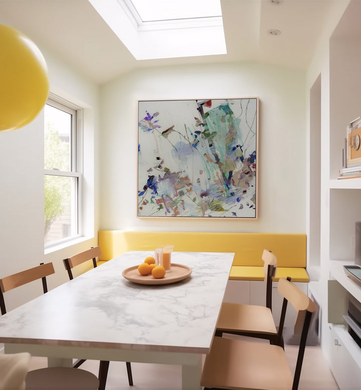 Vibrant WILD BLOOMS, ABSTRACT PAINTINGS enhance modern spaces with nature's beauty and lively colors.