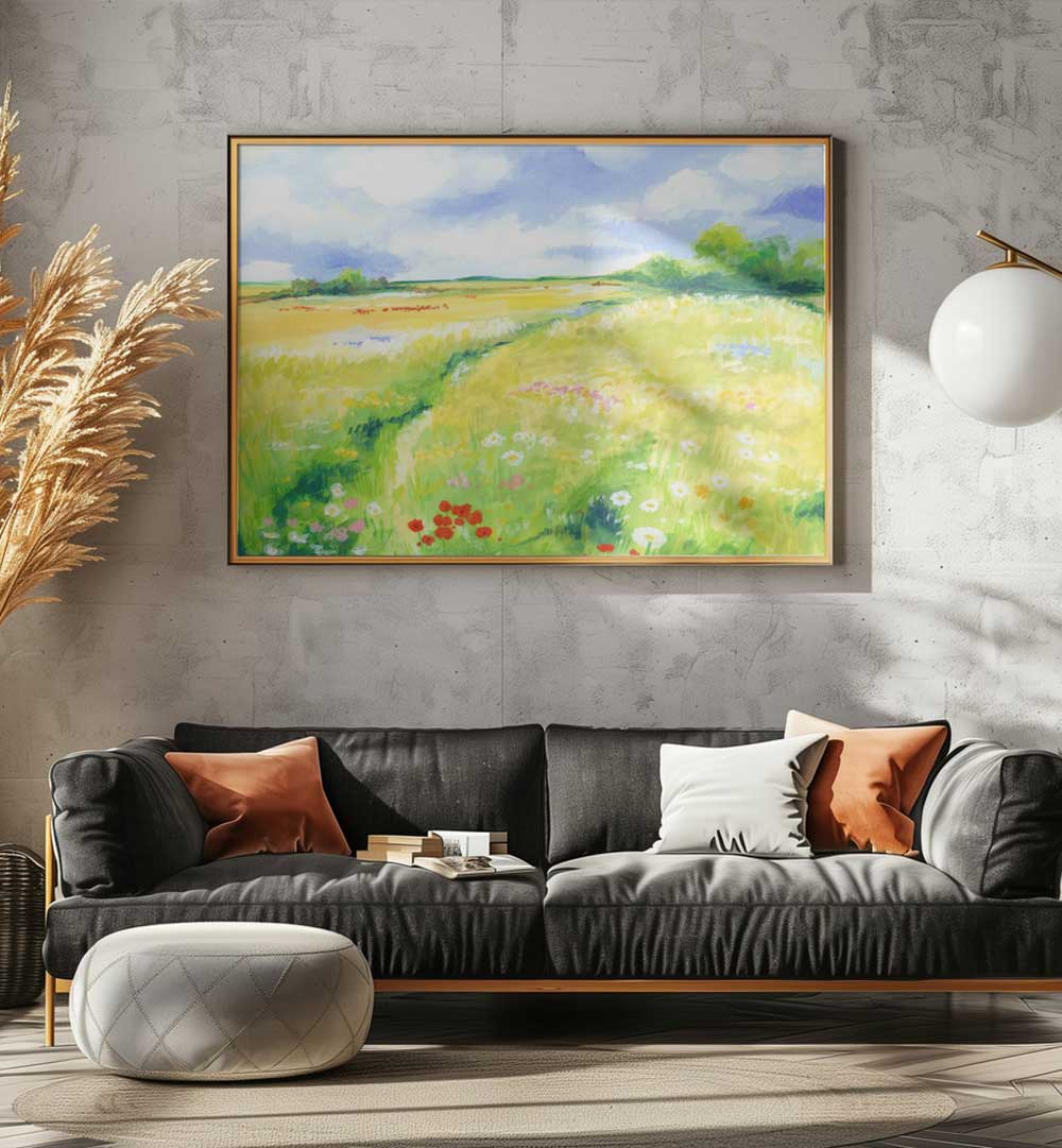 WILDFLOWER MEADOW , LANDSCAPE PAINTINGS