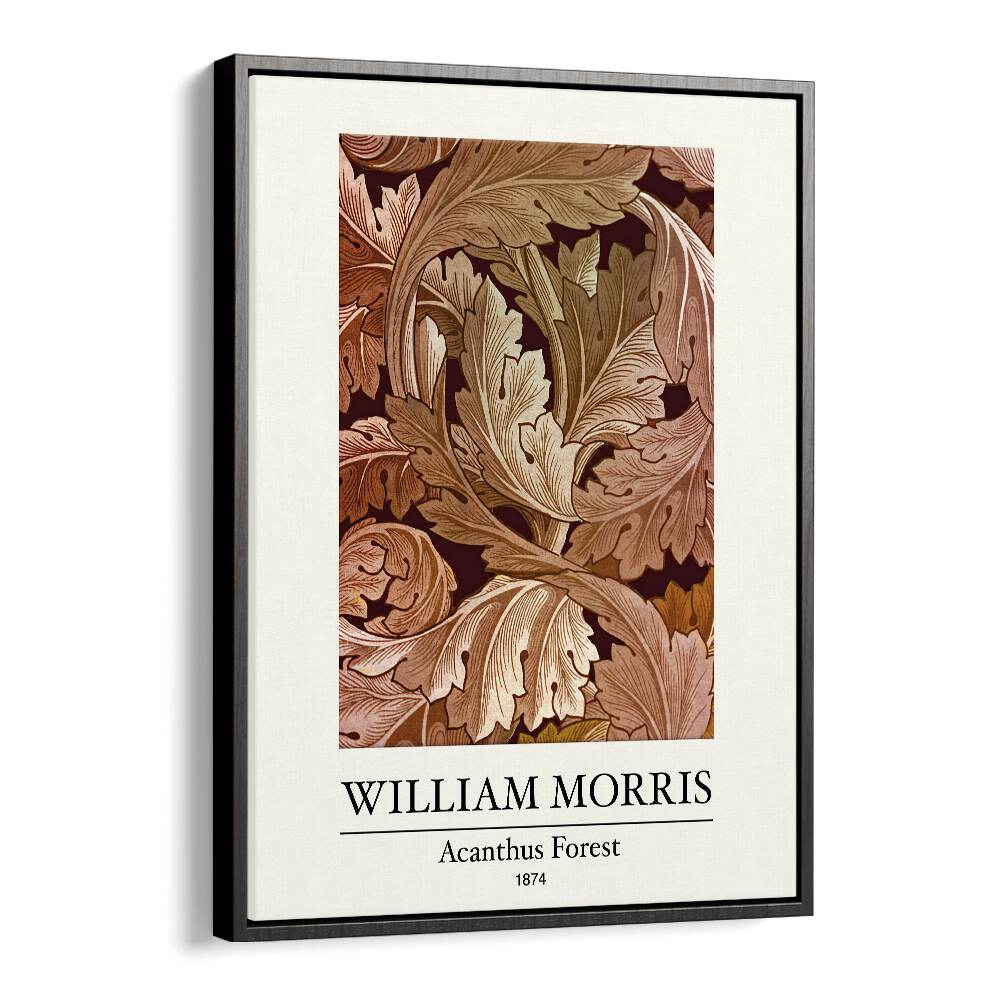 William Morris's 'acanthus Forest' - A Tapestry Of Nature And Ornamentation (1874) William Morris's art painting Artwork in Black Floater Frame