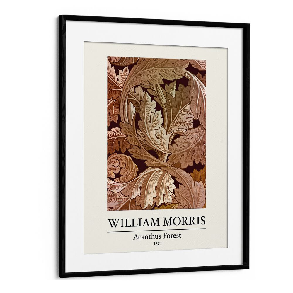 William Morris's 'acanthus Forest' - A Tapestry Of Nature And Ornamentation (1874) William Morris's art painting Artwork in Black Frame With Mount