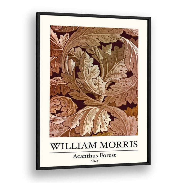 William Morris's 'acanthus Forest' - A Tapestry Of Nature And Ornamentation (1874) William Morris's art painting Artwork in Black Plain Frame