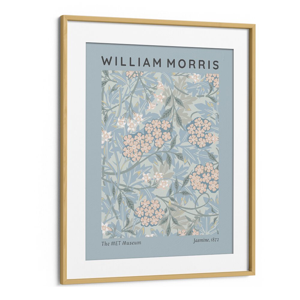 William Morris's Jasmine 1872 I William Morris's art painting Artwork in Oak Wood Frame With Mount