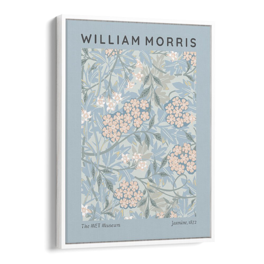 William Morris's Jasmine 1872 I William Morris's art painting Artwork in White Floater Frame