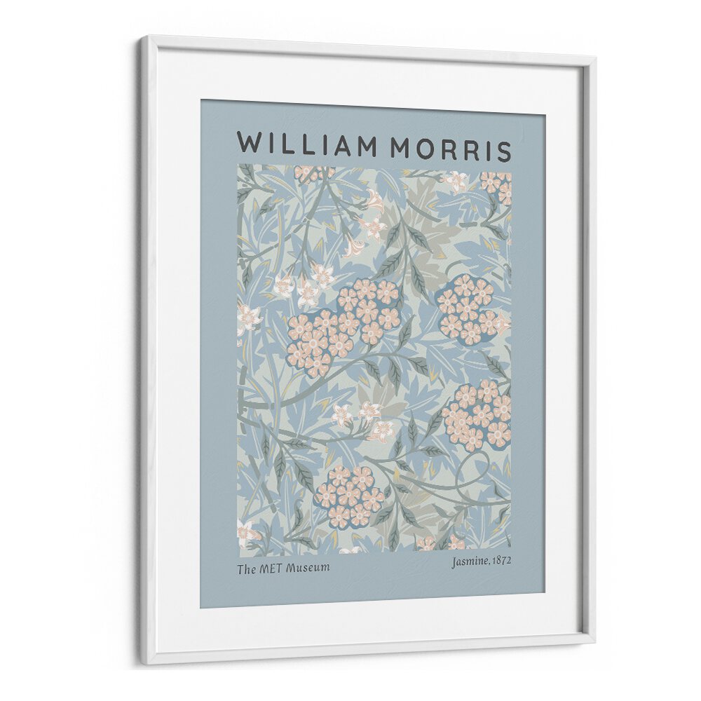 William Morris's Jasmine 1872 I William Morris's art painting Artwork in White frame With Mount