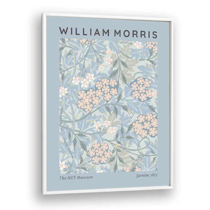 William Morris's Jasmine 1872 I William Morris's art painting Artwork in White Plain Frame