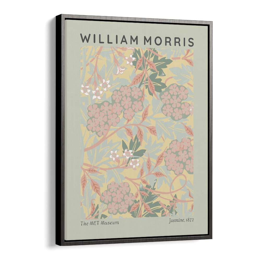 William Morris's Jasmine 1872 II William Morris's art painting Artwork in Black Floater Frame