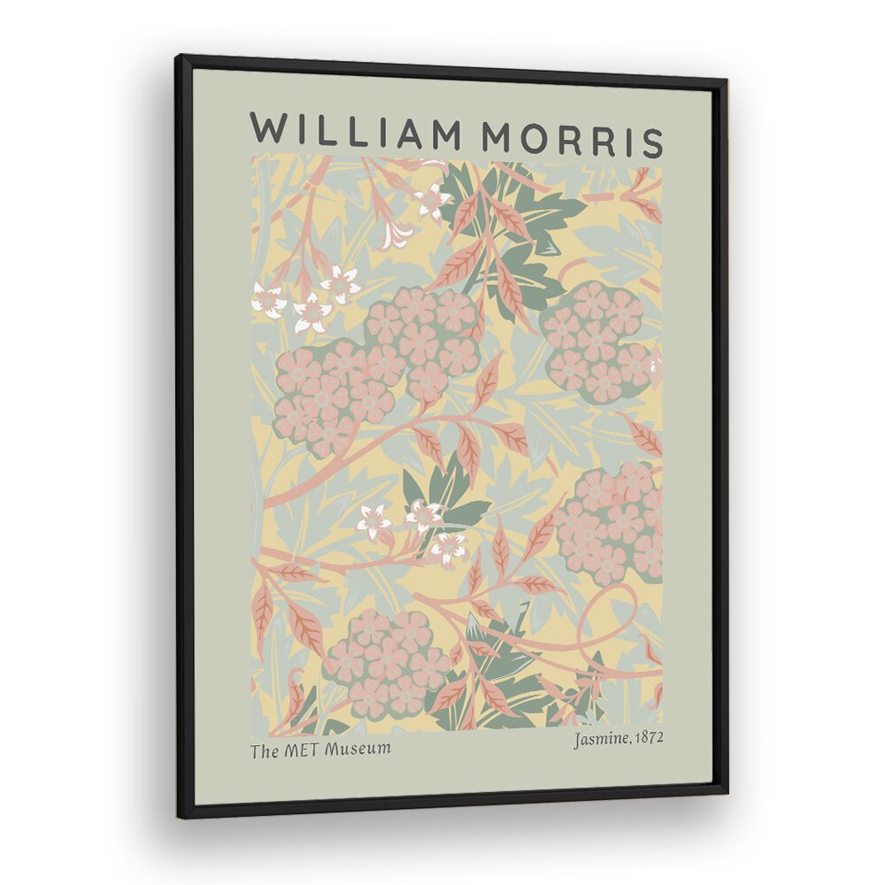 William Morris's Jasmine 1872 II William Morris's art painting Artwork in Black Plain Frame