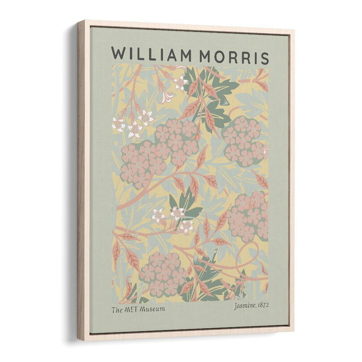 William Morris's Jasmine 1872 II William Morris's art painting Artwork in Oak Wood Floater Frame