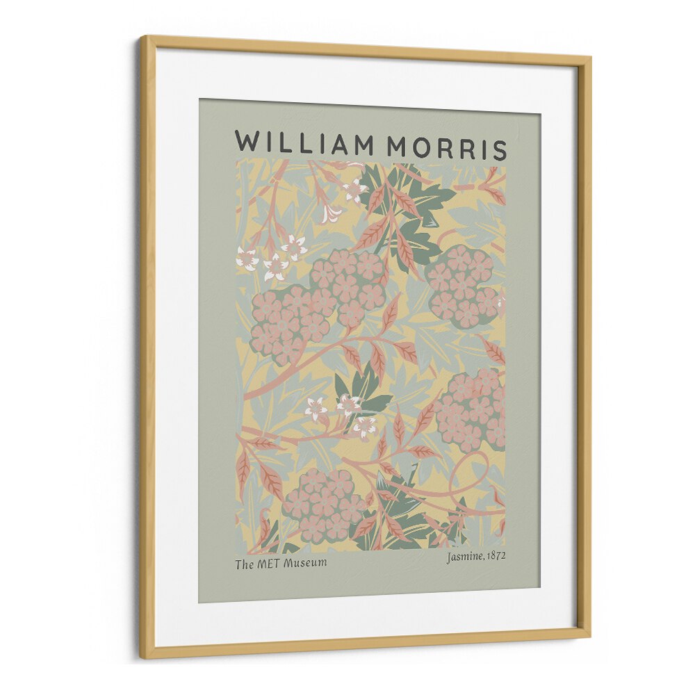 William Morris's Jasmine 1872 II William Morris's art painting Artwork in Oak Wood Frame With Mount