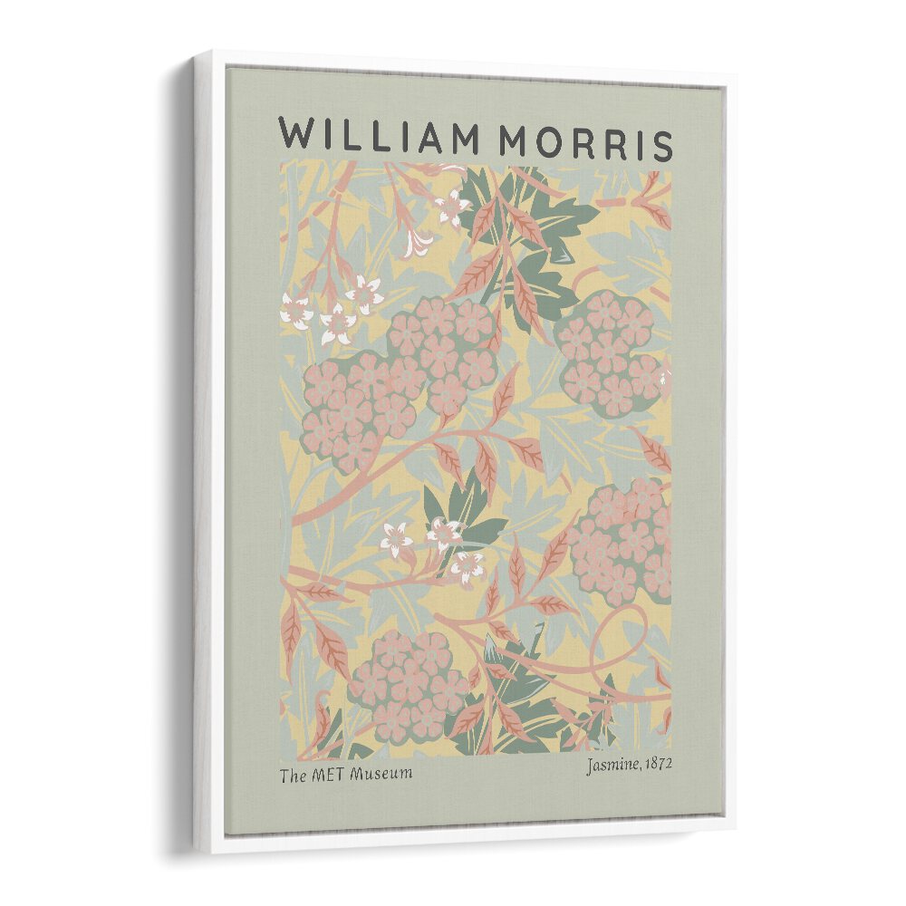 William Morris's Jasmine 1872 II William Morris's art painting Artwork in White Floater Frame