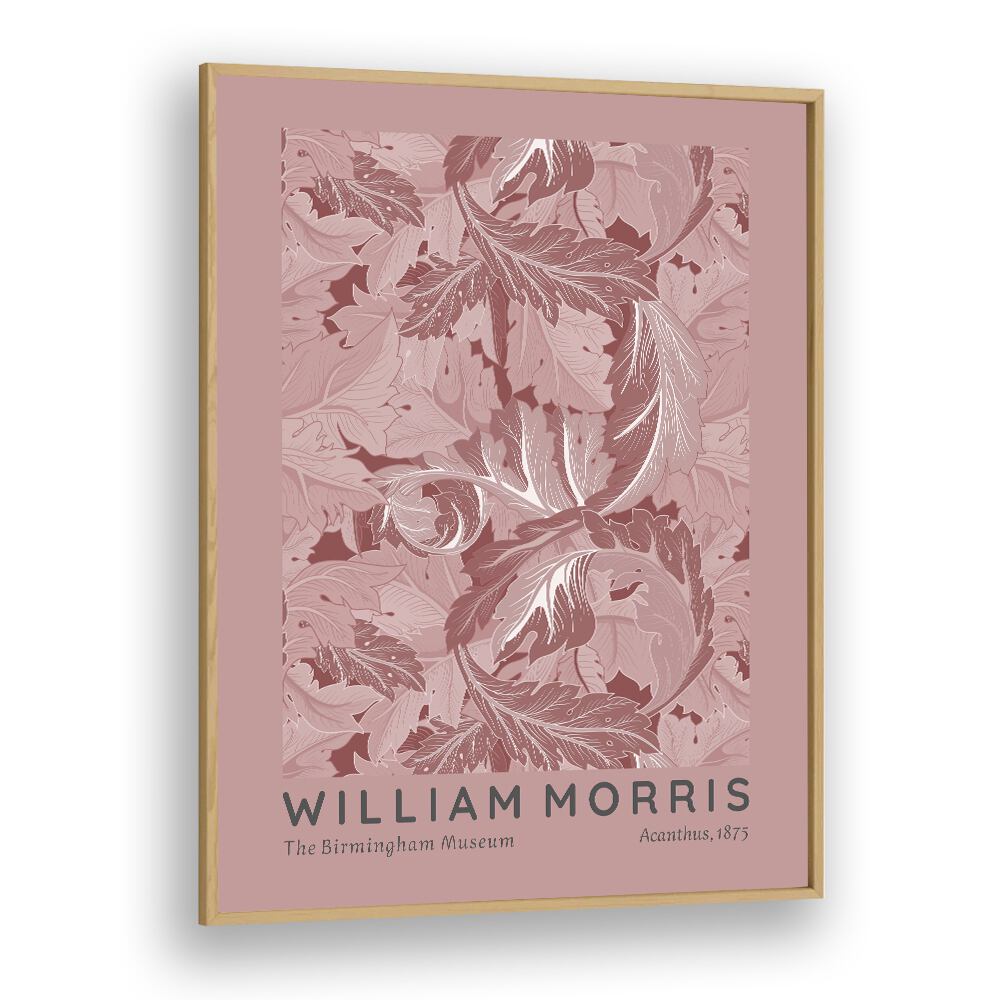 William Morris's Jasmine 1872 William Morris's art painting Artwork in Oak Wood Plain Frame