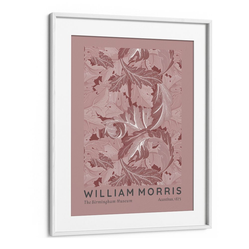 William Morris's Jasmine 1872 William Morris's art painting Artwork in White frame With Mount