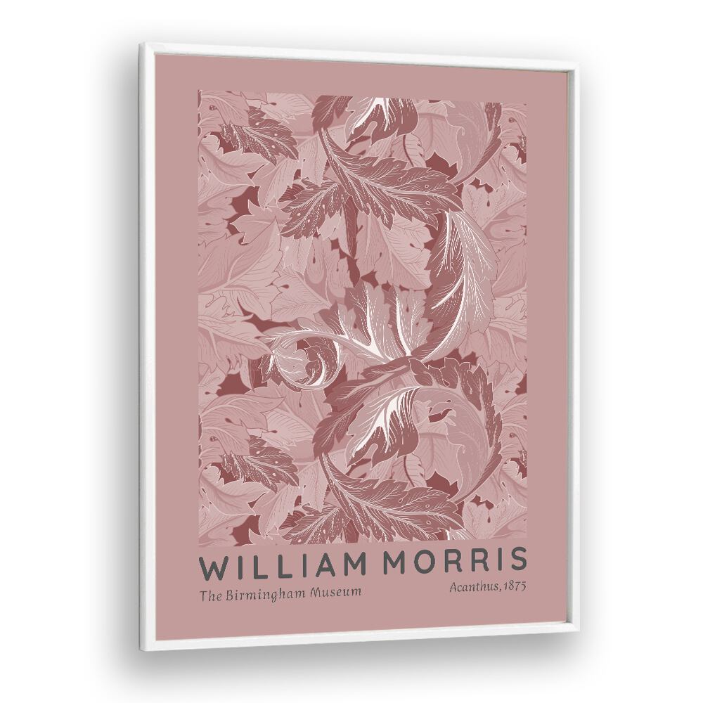 William Morris's Jasmine 1872 William Morris's art painting Artwork in White Plain Frame