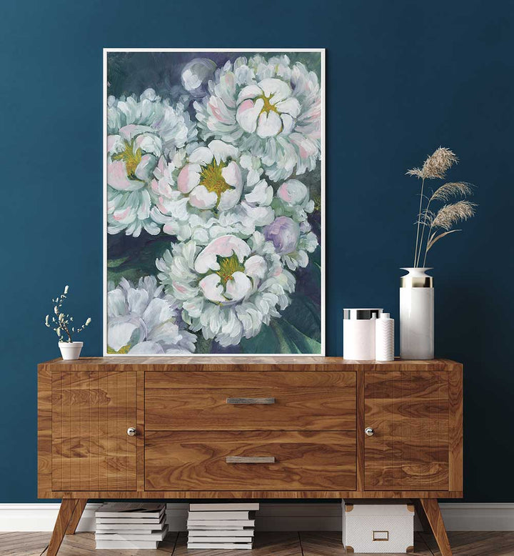 WILLOH PAINTERLY PEONIES , FLORAL FLOWER PAINTINGS