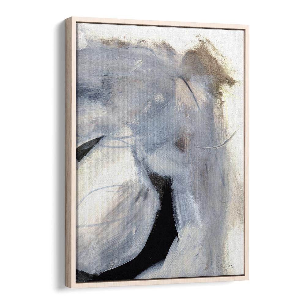 Windy By Dan Hob day Abstract ArtArtwork in Oak Wood Floater Frame
