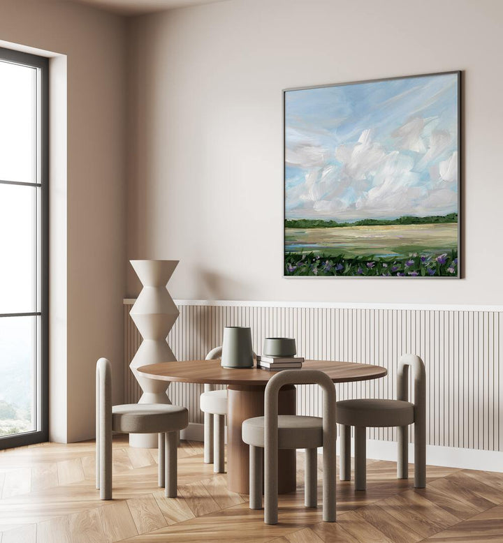 WIND & WILDFLOWERS landscape painting enhances any space with vibrant blooms and serene outdoor beauty.
