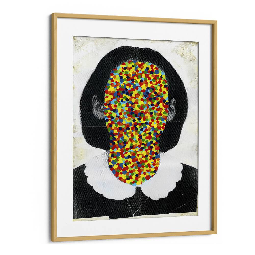 Winona Pop Art Artwork in Oak Wood Frame With Mount