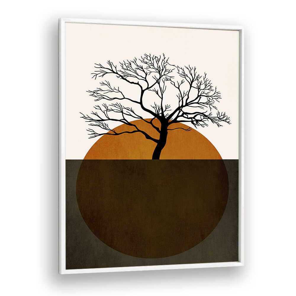 Winter Days Landscape Art Artwork in White Plain Frame